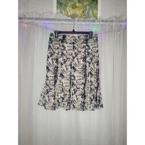 Vertigo Paris Skirt women medium office flared spring pleated black cream gray